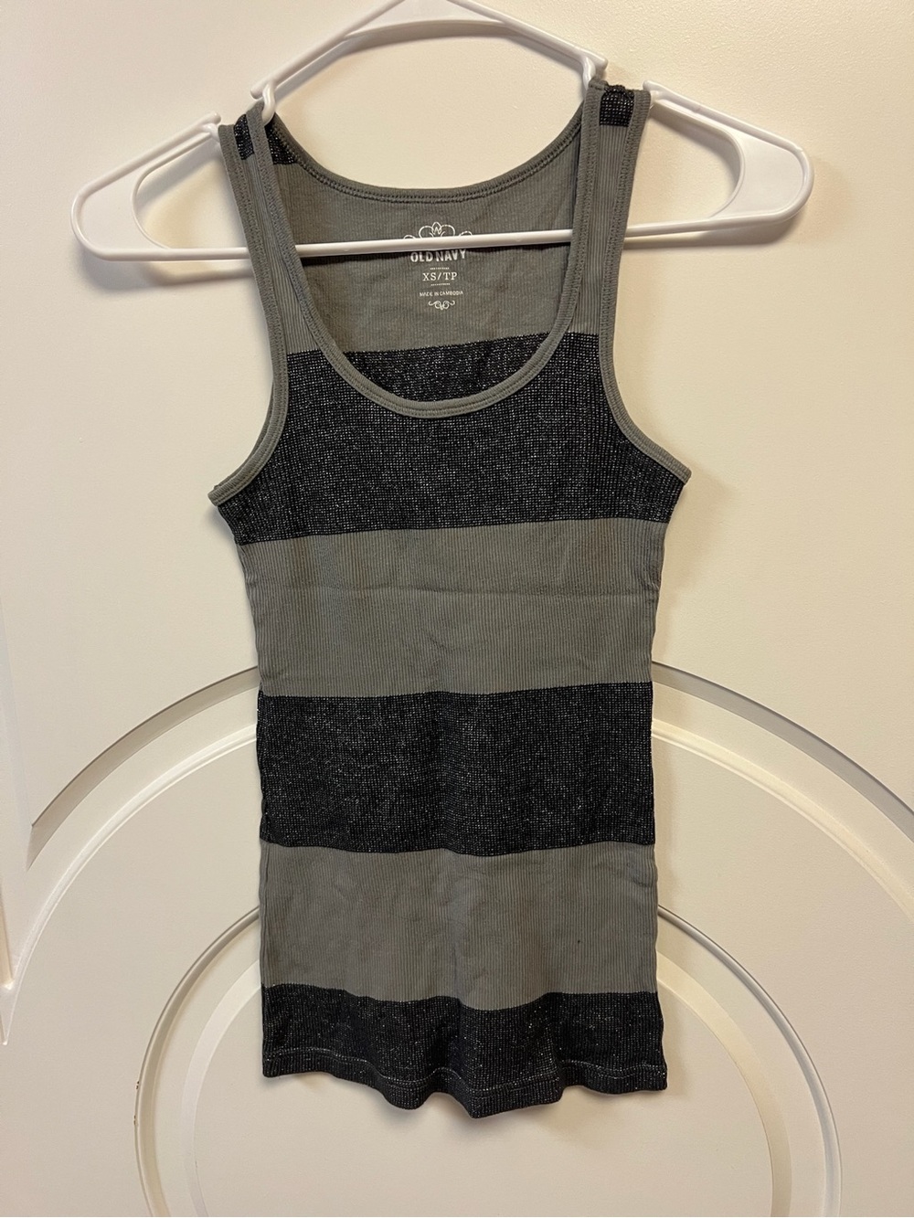 Old Navy Ribbed Tank Top - Gray & Black